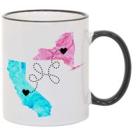 [아마존베스트]Cupology Custom Quote Long Distance State Mug, All States, Countries and Provinces, 11oz or 15oz