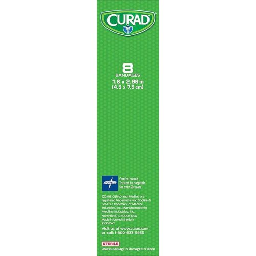  Curad Soothe and Cool Clear Gel Bandages, 8 Count (Pack of 3)