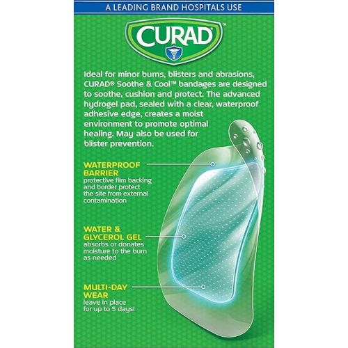  Curad Soothe and Cool Clear Gel Bandages, 8 Count (Pack of 3)