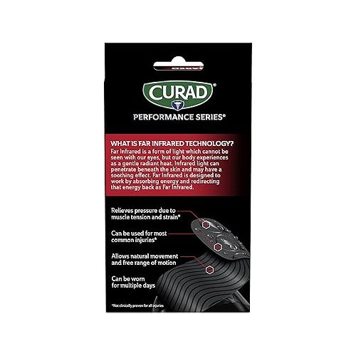  Curad Performance Series Far Infrared Kinesiology Tape, Black