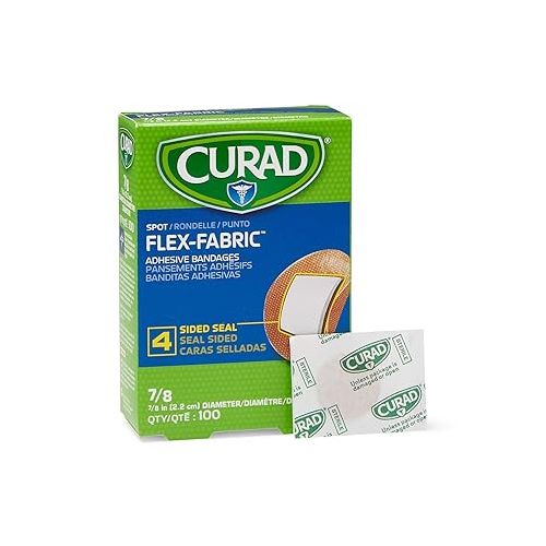  Curad Flex Fabric Spot Adhesive Bandages, Bandage Diameter is 7/8