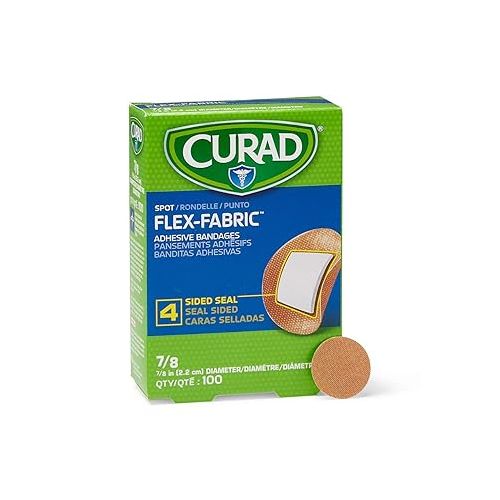  Curad Flex Fabric Spot Adhesive Bandages, Bandage Diameter is 7/8