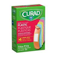 Curad Neon Plastic Adhesive Bandages, Assorted Colors, 3/4