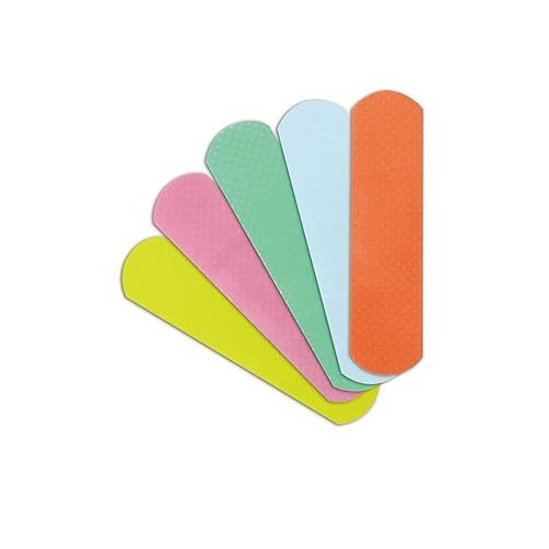  Curad Neon Plastic Adhesive Bandages, Assorted Colors, 3/4