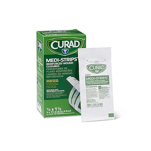  CURAD Sterile Medi-Strips Reinforced Wound Closures, 1/4