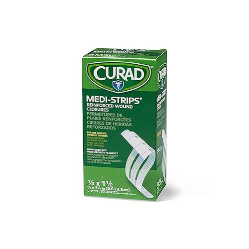  CURAD Sterile Medi-Strips Reinforced Wound Closures, 1/4