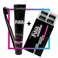 Curaprox Activated Charcoal Black is White Toothpaste + Toothbrush + Gum