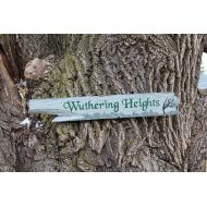 CurioObscurio Wuthering Heights Wooden Directional Sign - Made to Order