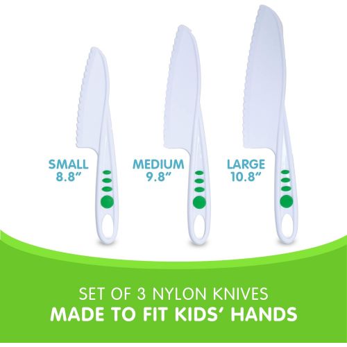  Curious Chef Childrens 3-Piece Nylon Knife Set