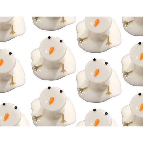  Curious Minds Busy Bags BULK - 12 Melting Snowman Slime - White Slime with Snow Man Parts - Eyes, Stick Arms and Carrot Nose - Christmas Party Favor