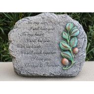 /CuriousCreations2017 Memorial Stone - Handmade and Hand Painted Concrete Garden Statue