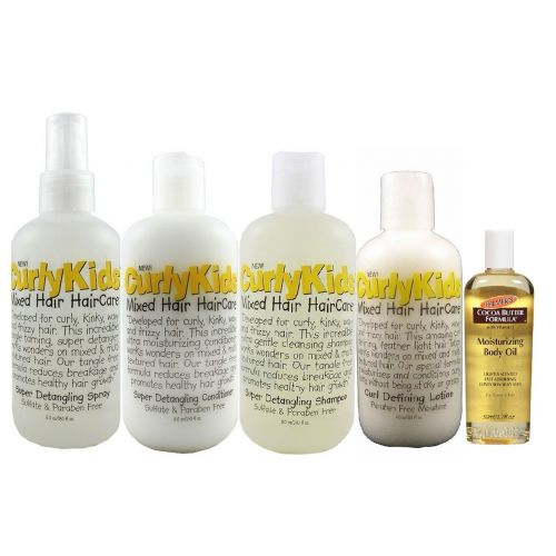  CurlyKids Mixed Hair HairCare Set with (palmers Body Oil travel size 1.7oz)