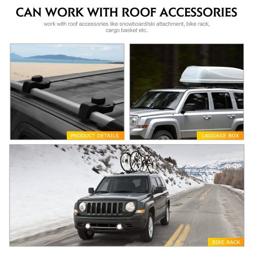  Curt AUXMART Roof Rack Cross Bars for 20072017 Jeep Patriot