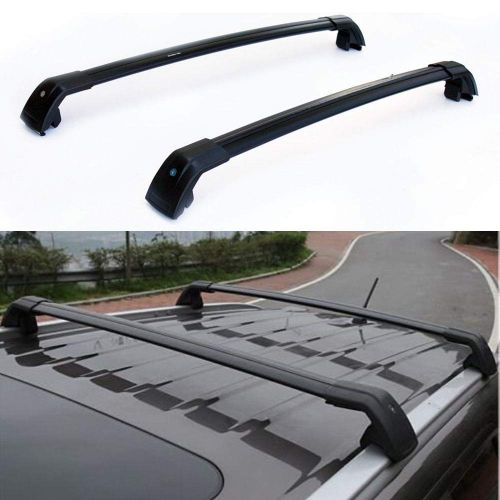  Curt Car Top Roof Rack Cross bars Aluminum Cargo Luggage Carrier for 2016-2018 Kia Sorento 2.4L l4,2L L4, 3.3L V6 Black (Pack of 2)