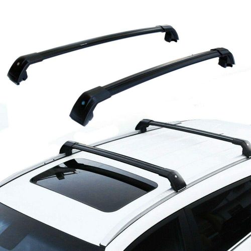  Curt Car Top Roof Rack Cross bars Aluminum Cargo Luggage Carrier for 2016-2018 Kia Sorento 2.4L l4,2L L4, 3.3L V6 Black (Pack of 2)