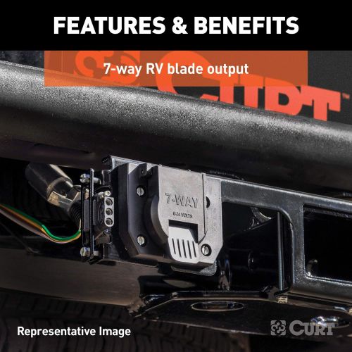  Curt Manufacturing CURT 55243 Vehicle-Side Custom RV Blade 7-Pin Trailer Wiring Harness for Select Ford F-250, F-350, F-450, F-550