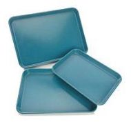 Curtis Stone Dura-Bake Nonstick 3-Piece Sheet Pan Baking Set - Turquoise Blue