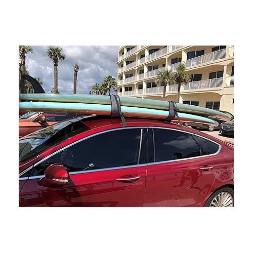  Curve SUP Soft Rack Lockdown SUP Racks - Premium Stand Up Paddle Board Car Racks (Set of 2)