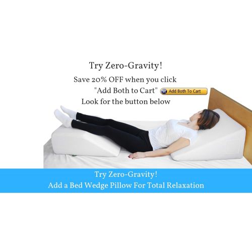  Cushy Form Post Surgery Elevating Leg Rest Pillow with Memory Foam Top - Best for Back, Hip and Knee Pain...