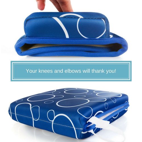  [아마존베스트]Cushybaby Bath Kneeler and Elbow Rest Pad Set - Thick, Non-Slip, Kneeling Mats Cushion and Protect Arms and Knees So You Can Bathe Your Baby in Comfort! Enjoy Tub Time as Much as Y