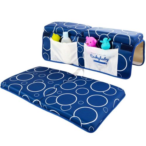  [아마존베스트]Cushybaby Bath Kneeler and Elbow Rest Pad Set - Thick, Non-Slip, Kneeling Mats Cushion and Protect Arms and Knees So You Can Bathe Your Baby in Comfort! Enjoy Tub Time as Much as Y