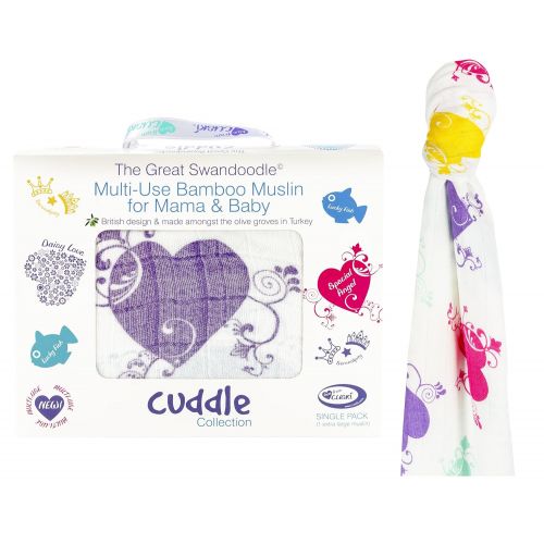  Cuski The Great Swandoodle Swaddle Blanket, Heart of an Angel