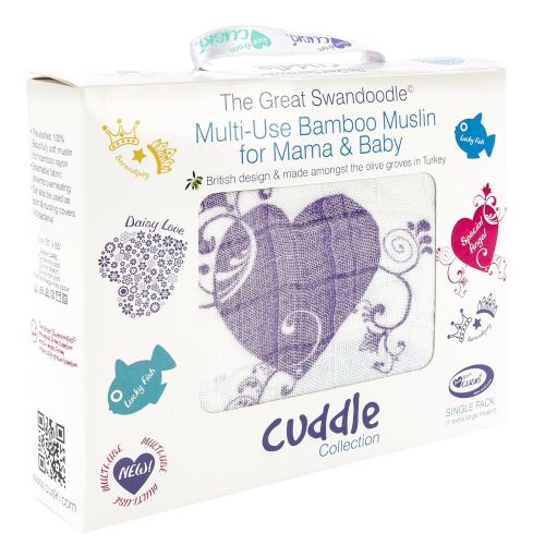  Cuski The Great Swandoodle Swaddle Blanket, Heart of an Angel