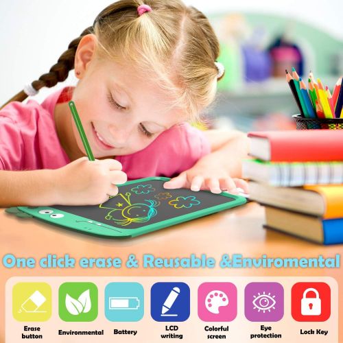  [아마존베스트]Cusocue 10 LCD Writing Tablet Toys for 3 4 5 6 Year Old Boys Girls Gifts, Colorful Drawing Board Writing Doodle Pad, Portable Scribbler Boards Educational Toys Gifts for Kids Learning (Cya