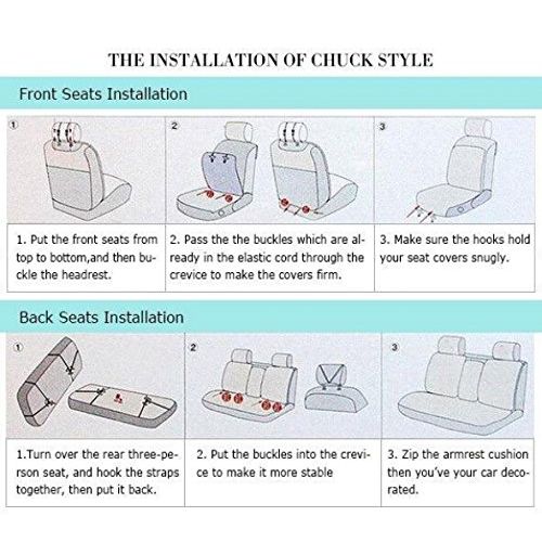  Custom Amooca Full Set 5 Seats Cover For Honda Accord LX 2010 ,HondaCRV2015 honda accord 2015 sedan ,2015 2016 Toyota RAV4(Chuck style Leatherette Airbag Compatible and Split Bench Ready