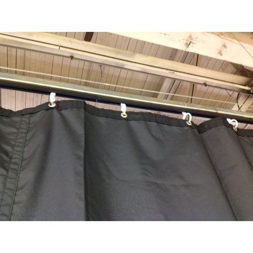  Black Stage Curtain/Backdrop/Partition, 10 H x 25 W, Non-FR, Custom Sizes Available!