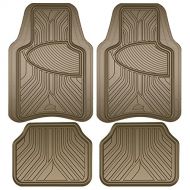 Custom Accessories Armor All 78848 Tan Rubber Interior Floor Mat, 4 Piece