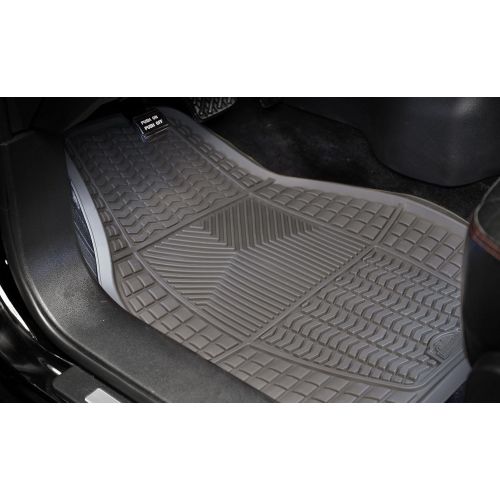  Custom Accessories Armor All 78848 Tan Rubber Interior Floor Mat, 4 Piece