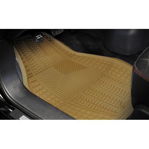  Custom Accessories Armor All 78848 Tan Rubber Interior Floor Mat, 4 Piece