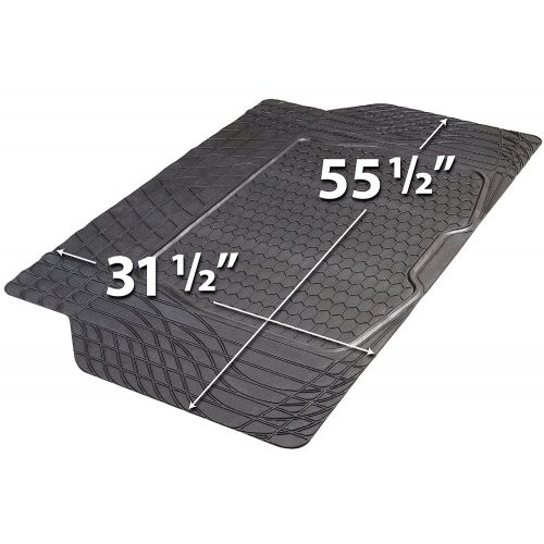  Custom Accessories Armor All 78919 Heavy-Duty Rubber Trunk Cargo Liner Floor Mat Trim-to-Fit for Car, SUV, Van and Trucks, Black