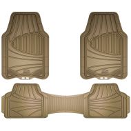 Custom Accessories Armor All 78845 3-Piece Tan Full Coverage Rubber Floor Mat