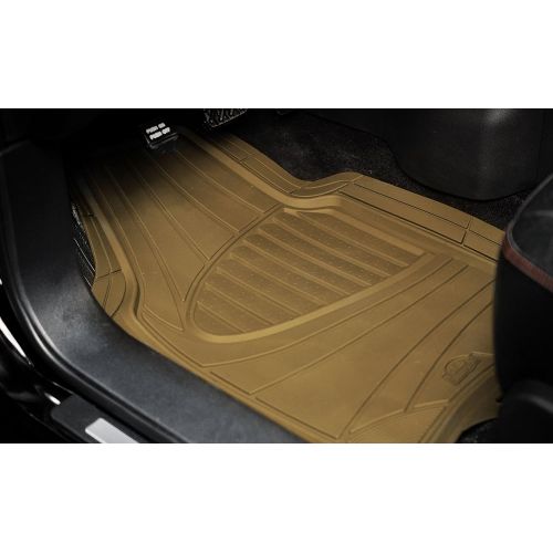  Custom Accessories Armor All 78845 3-Piece Tan Full Coverage Rubber Floor Mat