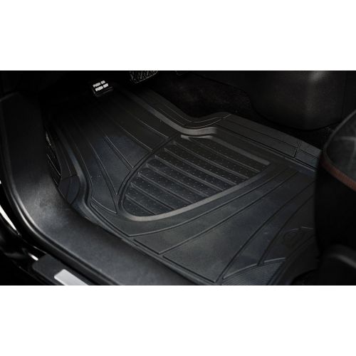  Custom Accessories Armor All 78843 3-Piece Black Full Coverage Rubber Floor Mat