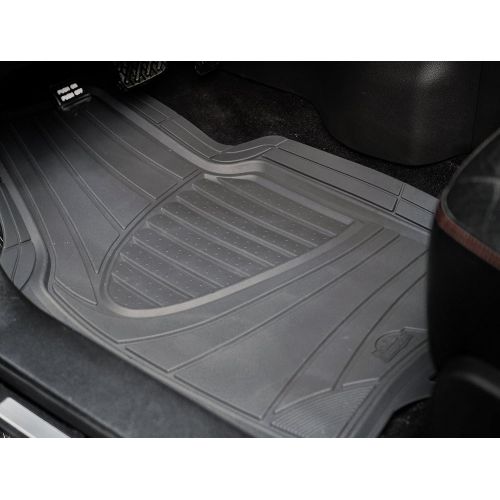  Custom Accessories Armor All 78843 3-Piece Black Full Coverage Rubber Floor Mat