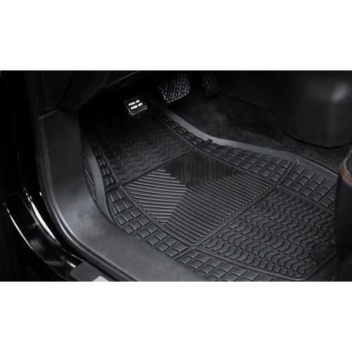  Custom Accessories Armor All 78843 3-Piece Black Full Coverage Rubber Floor Mat