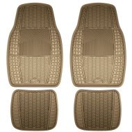 Custom Accessories Armor All 78897 4-Piece Tan Heavy Duty Rubber Floor Mat