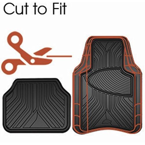  Custom Accessories Armor All 78897 4-Piece Tan Heavy Duty Rubber Floor Mat