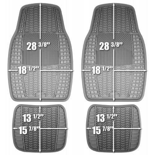  Custom Accessories Armor All 78895 4-Piece Black Heavy Duty Rubber Floor Mat