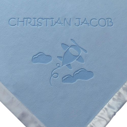  Custom Catch Personalized Airplane Baby Blanket Gifts - Large Custom Blankets, Boy Girls