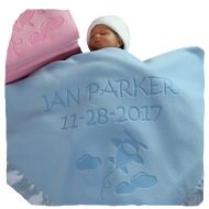 Custom Catch Personalized Airplane Baby Blanket Gifts - Large Custom Blankets, Boy Girls