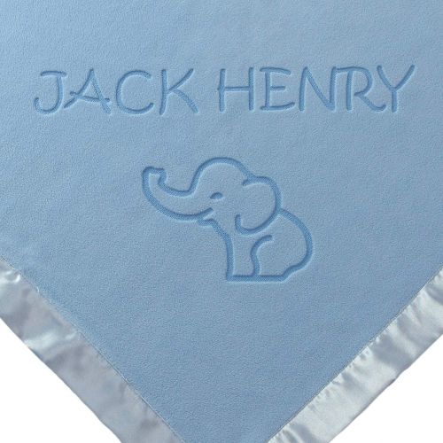  Custom Catch Elephant Blanket Baby Boy, Girls - Nursery Decor, Soft Plush Fleece, Pink, Blue (1 Line of Text)