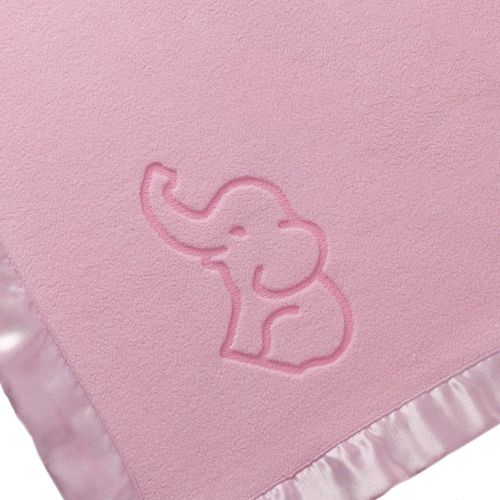  Custom Catch Elephant Blanket Baby Boy, Girls - Nursery Decor, Soft Plush Fleece, Pink, Blue (1 Line of Text)