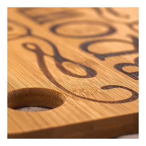  Custom Catch Personalized Cutting Board Wedding Gift - Durable Bamboo (Scroll)