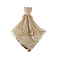 [아마존 핫딜]  [아마존핫딜]Custom Catch Large Ultra Plush Personalized Teddy Bear Blanket (Brown) with Satin Trim