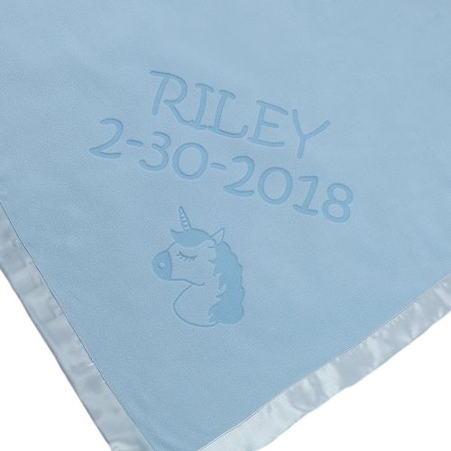  Custom Catch Unicorn Baby Blanket Gifts, Little Girls Personalized Girl Nursery Crib Bedding (2 Lines of Text)