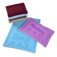 Custom Catch Personalized Dog Kennel Mat - Large or Small Pad, Cute Washable Bed Cushion - Cats or Dogs